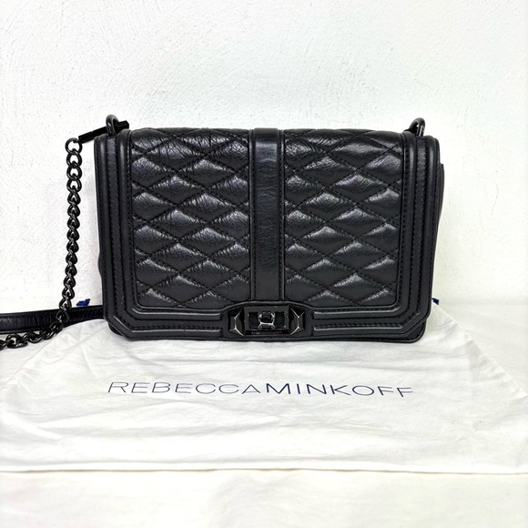 Rebecca Minkoff Handbags - REBECCA MINKOFF Quilted Love Leather Crossbody Bag Purse Luxury Minimalist
